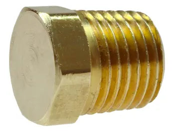 P004 by Coilhose | Pipe Fitting | Hex Head Plug | 1/4" Male NPT Thread | Brass