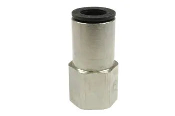 CL660204 by Coilhose | COILOCK™ Push-To-Connect Fitting | Female Connector | 1/8" Tube OD x 1/4" Female NPT Thread | Straight | Nickel-Plated Brass