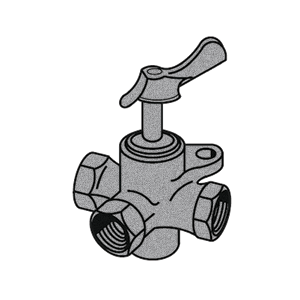 B-36747 Breco by Foster | 4-Way Multiple Shut-Off | 1/4" Female NPT Thread | Short Stem