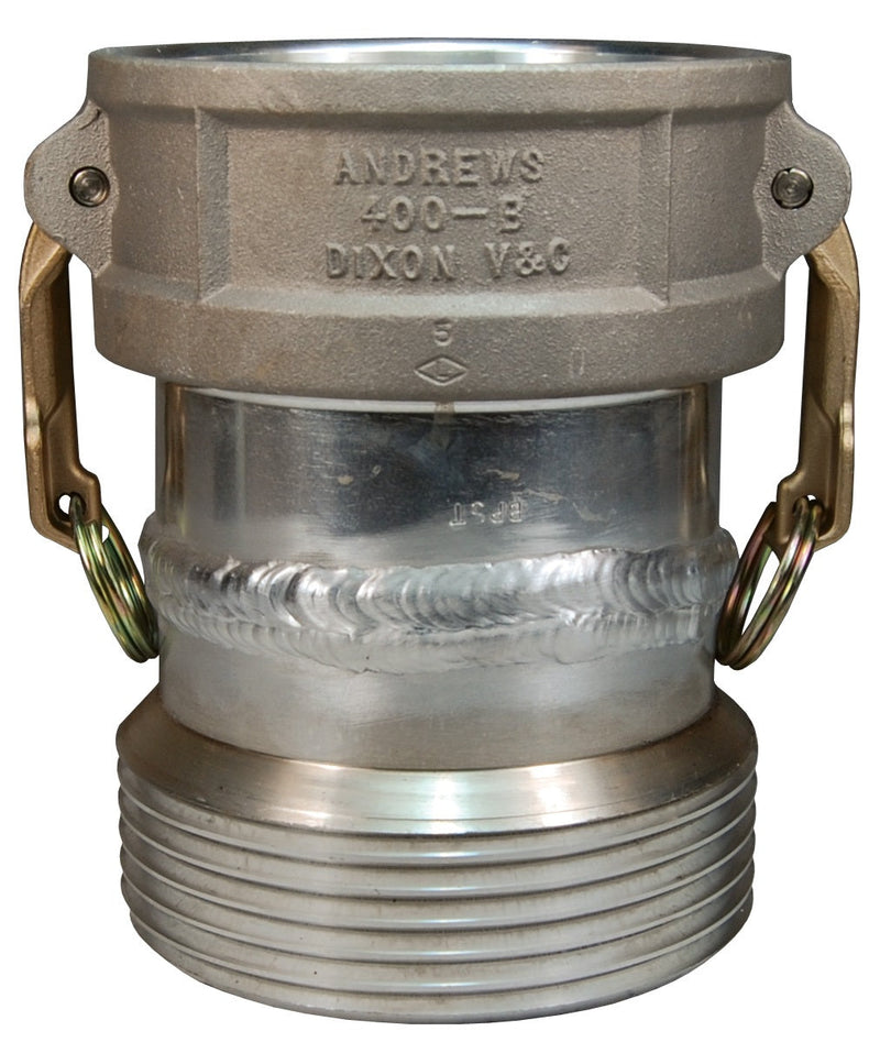 400DWX5TC by Dixon Valve | Tank Car Connection | 4" Coupler x 5" Male Tank Car Thread | Aluminum