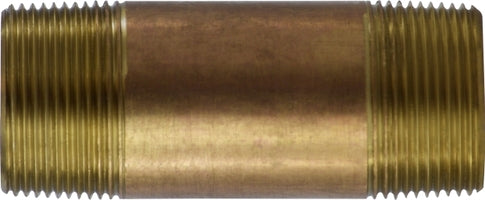 40133 (40-133) by Midland | Lead Free Schedule 40 Seamless Nipple | 1-1/4" Diameter | 10" Length | Straight | Red Brass