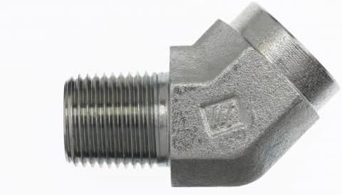 5503-08-08-FG by Brennan Inc. | -08 Male Pipe x -08 Female Pipe | 45° Elbow (Street Elbow) | Forged Steel