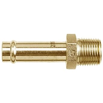 4404-06-04-B by Brennan Inc. | -06 Hose Barb x -04 Male Pipe | Straight | Brass