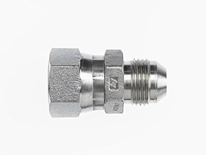FS6504-24-24 by Brennan Inc. | -24 Female Face Seal Swivel x -24 Male JIC | Straight | Steel