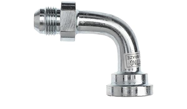 1704-20-20-SS by Brennan Inc. | -20 Male JIC x -20 Flange Code 61 | 90° Elbow | Stainless Steel