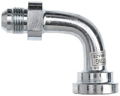 1804-12-16-SS by Brennan Inc. | -12 Male JIC x -16 Flange Code 62 | 90° Elbow | Stainless Steel