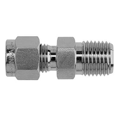 N2404-05-04-BT-SS by Brennan Inc. | -05 Instrumentation Fitting x -04 Male NPT | Straight | Bore Through | Stainless Steel