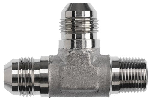 2605-08-08-08-SS by Brennan Inc. | -08 Male JIC x -08 Male Pipe x -08 Male JIC | Tee | Stainless Steel