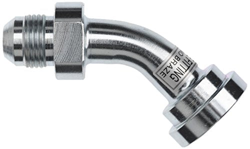 1803-20-24-SS by Brennan Inc. | -20 Male JIC x -24 Flange Code 62 | 45° Elbow | Stainless Steel