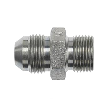 7005-08-S12-20 by Brennan Inc. | -08 Male JIC x 20mm Male Metric Bite Type | Straight | Heavy Port/Tube | Steel