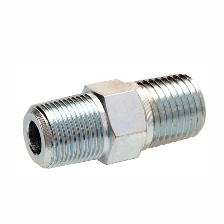 43379 by Alemite | Adapter | Thread: 1/4" Male NPTF | Male/Female Thread: 1/2"-27 Male Taper | Straight