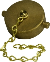 444062 (444-062) by Midland | Fire Hose Fitting | Cap & Chain | 2-1/2" Female NST | Brass
