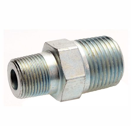 44734 by Alemite | Adapter | Thread: 3/8" Male NPTF | Male/Female Thread: Male 1/2"-27 Taper | Straight