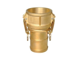 44939 (44-939) by Midland | Cam and Groove (Lite Pattern) | Type C | 5" Female Coupler x 5" Hose Shank | Straight | Brass