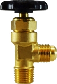 46476 (46-476) by Midland | Specialty Valve Fitting | Truck Valve 5/8" Male Flare x 1/2" Male Pipe | 90° Elbow | Brass