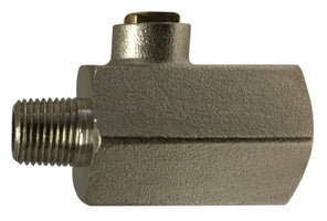 46931S (46-931S) by Midland | Mini Ball Valve | Screwdriver Handle (Viton Seals) | 1/4" Male NPT x 1/4" Female NPT | Straight | Chrome Plated Brass