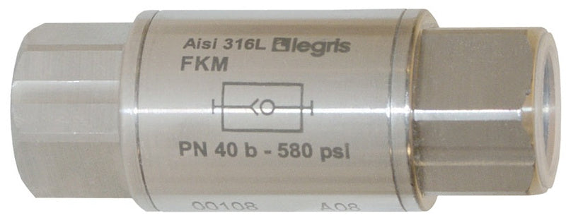 48951111 by Dixon Valve | Legris Uni-Directional Check Valve | 1/8" Female NPT | 316L Stainless Steel