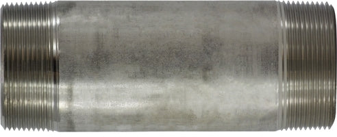 49237 by Midland | Schedule 40 Welded Nipple | 4" Diameter x 9" Length | Straight | 316 Stainless Steel