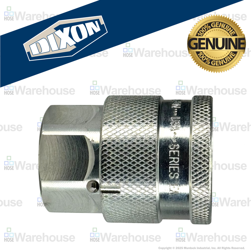4EAF3 by Dixon Valve | Hydraulic Quick Disconnect Coupling | EA-Series | 3/8" Female NPTF x 1/2" Water-Blast Interchange | Socket | Nitrile Seal | Steel