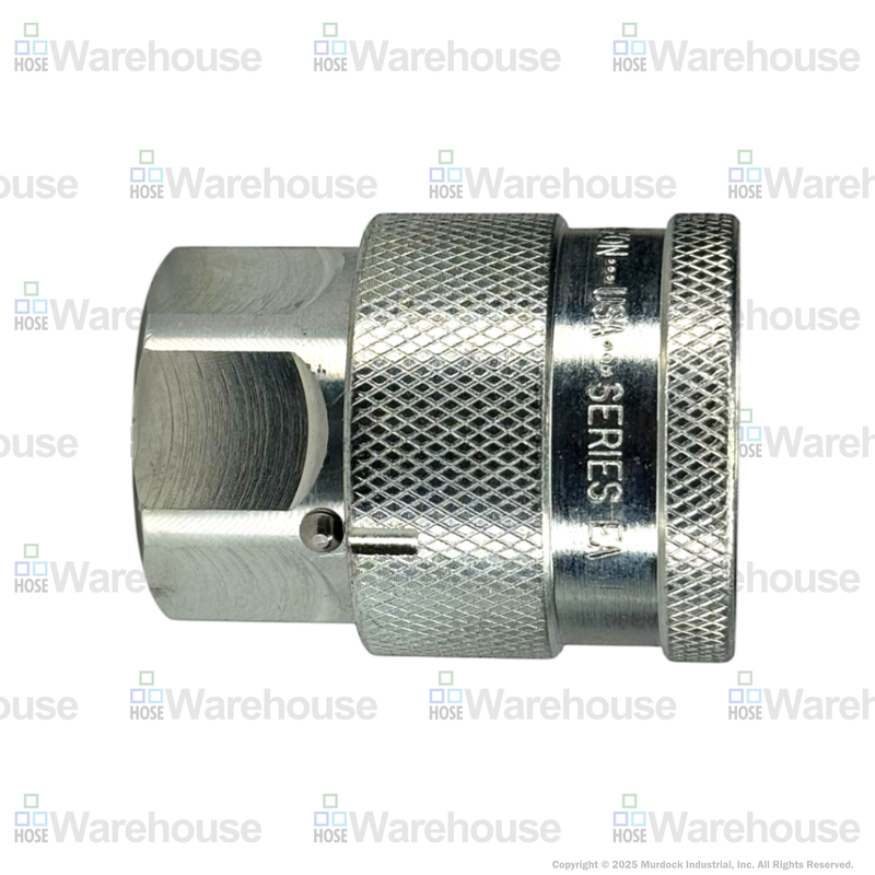 4EAF3 by Dixon Valve | Hydraulic Quick Disconnect Coupling | EA-Series | 3/8" Female NPTF x 1/2" Water-Blast Interchange | Socket | Nitrile Seal | Steel