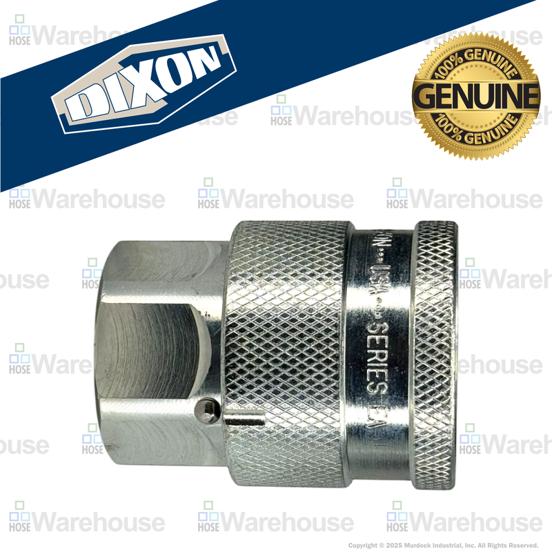 4EAF4 by Dixon Valve | Hydraulic Quick Disconnect Coupling | EA-Series | 1/2" Female NPTF x 1/2" Water-Blast Interchange | Socket | Nitrile Seal | Steel