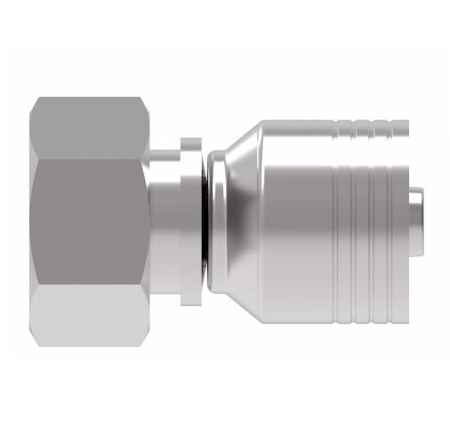 4S20DL8 Aeroquip by Danfoss | 4 Wire 4S Female DIN 24° Seat Swivel DKO (Light) (DL) Crimp Fitting | L30 Female DKO/DIN 24° Seat x -08 Hose Barb | Steel