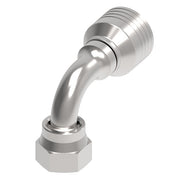 4S10FRB10 Aeroquip by Danfoss | 4 Wire Female ORS Swivel 90° Elbow (FRB) Crimp Fitting | -10 Female O-Ring Face Seal Swivel x -10 Hose Barb | Steel