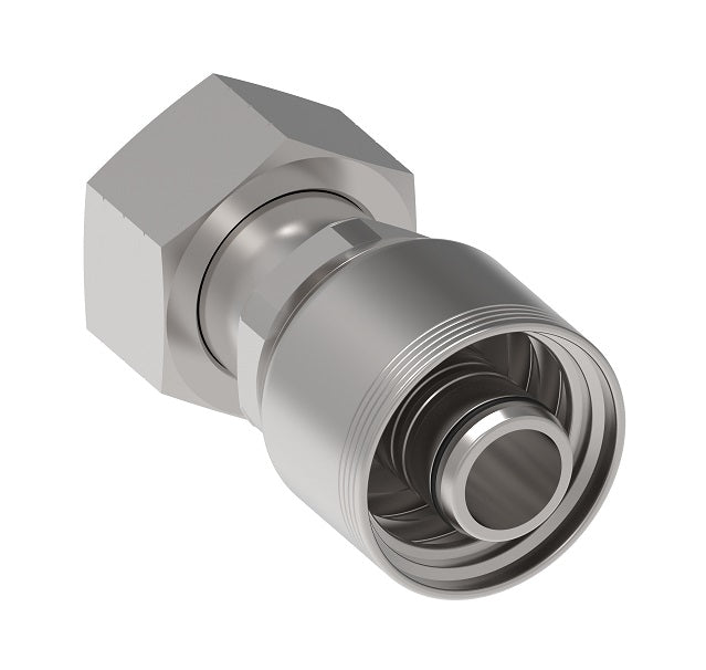 4S20FR20 Aeroquip by Danfoss | 4 Wire 4S Female ORS Swivel (FR) Crimp Fitting | -20 Female O-Ring Face Seal Swivel x-20 Hose Barb | Steel
