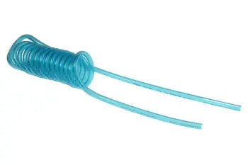 PU516-25W1-T by Coilhose | Flexcoil Air Hose | 5/16" Hose ID x 15/32" Hose OD | Without Fittings | Transparent Blue | Polyurethane | 25ft