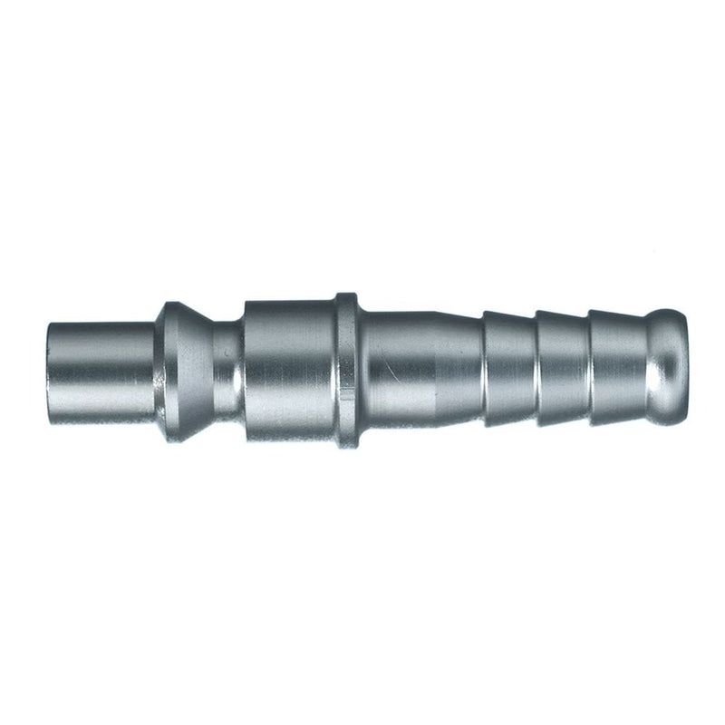 9085 22 06 by Parker | Legris Plug Quick Disconnect | 6 mm Hose Barb | 49 mm Length | Straight | Nickel-Plated Brass