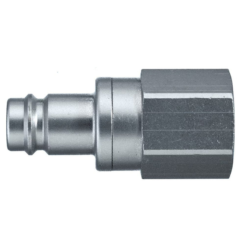 9286 27 21 by Parker | Legris Plug Quick Disconnect | 1/2" Female BSPP Thread | 24 mm Hex | 55 mm Length | Nickel-Plated Brass