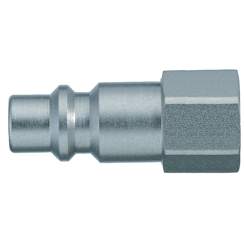 9086 30 13 by Parker | Legris Plug Quick Disconnect | 1/4" Male BSPP Thread | 17 mm Hex | 40 mm Length | Nickel-Plated Steel | Pack of 5