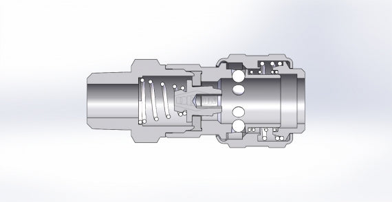 2DM2-S by Dixon Valve | Pneumatic Quick Disconnect Coupling | D-Series | 1/4" Male NPTF x 1/4" Automatic Industrial Interchange | Socket | Nitrile Seal | 303 Stainless Steel