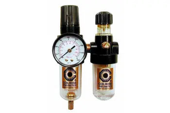 MFCL1-G by Coilhose | Miniature Series | Integral Filter/Regulator & Lubricator Duo | 1/8" | Guage | 0-125 PSI Range | 20 Micron Element