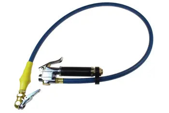 TGC093 by Coilhose | Inflator Gauge | 10-90 PSI | 12" Hose | Clip-On Ball Foot Chuck