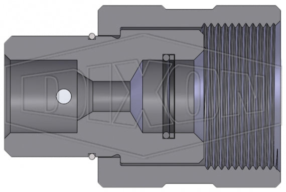 4TDPF4.5-SS by Dixon Valve | Hydraulic Quick Disconnect Coupling | TD-Series | 9/16" Female MP Thread x 1/2" 20K Threaded End | Socket | Nitrile Seal | 316 Stainless Steel