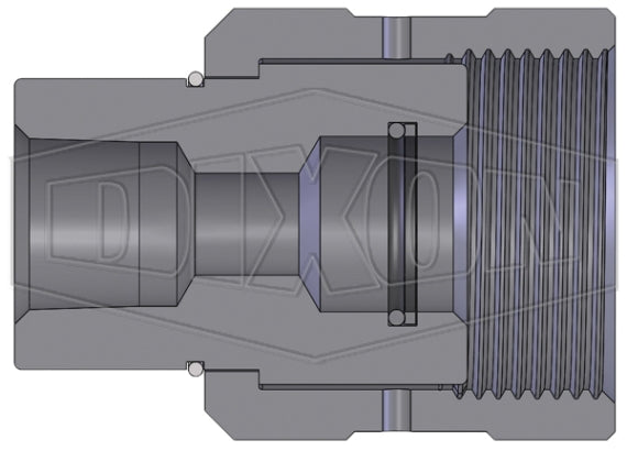 4TDF4-SS by Dixon Valve | Hydraulic Quick Disconnect Coupling | TD-Series | 1/2" Female NPTF x 1/2" 15K Threaded End | Socket | Nitrile Seal | 316 Stainless Steel