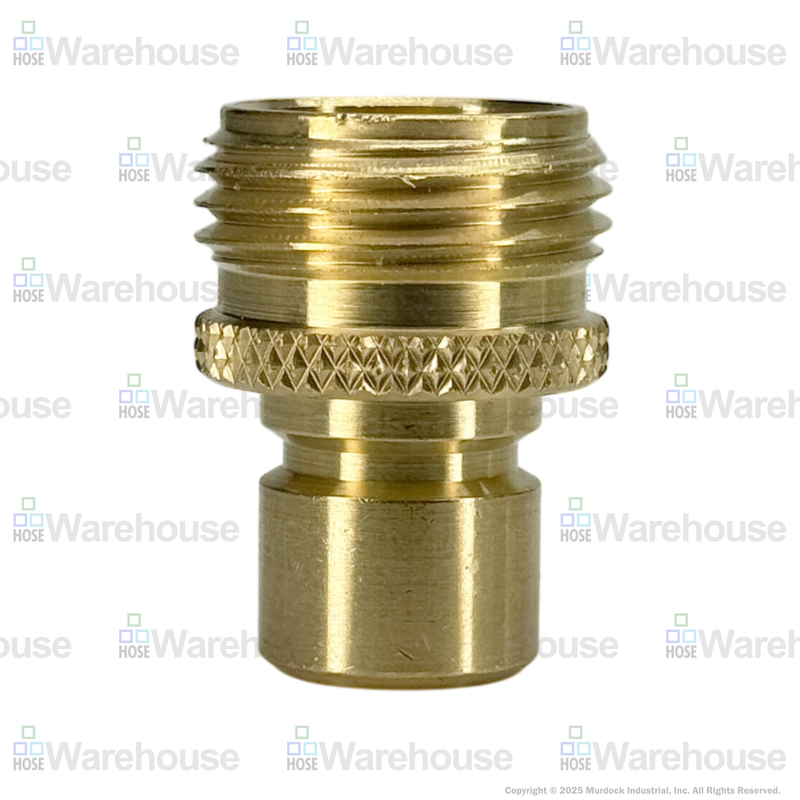 500QCK by Dixon Valve | Garden Hose Quick Disconnect Coupling | 3/4" Male GHT x 3/4" Female GHT | Complete Assembly | Unvalved | Brass