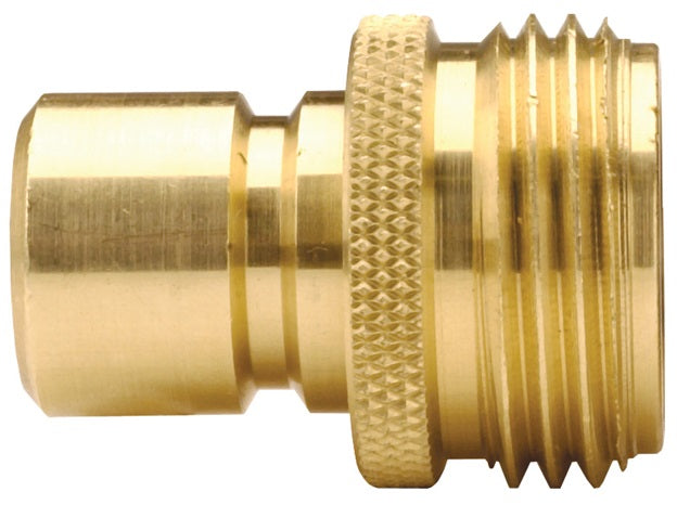 500QCM by Dixon Valve | Garden Hose Quick Disconnect Coupling | 3/4" Male GHT | Plug | Brass