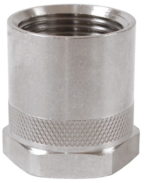 5011208SS by Dixon Valve | Garden Hose Adapter | 3/4" Rigid Female GHT x 1/2" Female NPT | 303 Stainless Steel