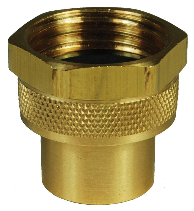 5011206C by Dixon Valve | Garden Hose Adapter | 3/4" Rigid Female GHT x 3/8" Female NPTF | Brass