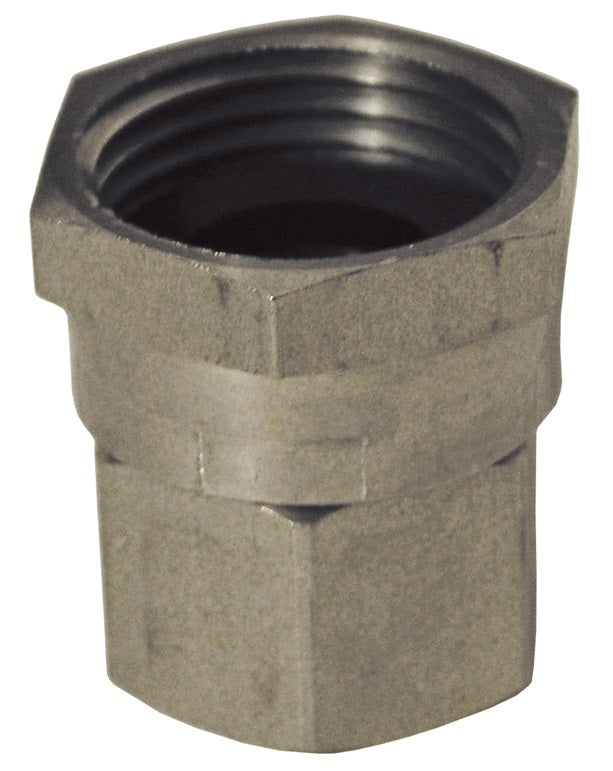 5021208SS by Dixon Valve | Garden Hose Adapter | 3/4" Female GHT Swivel x 1/2" Female NPT | 303 Stainless Steel