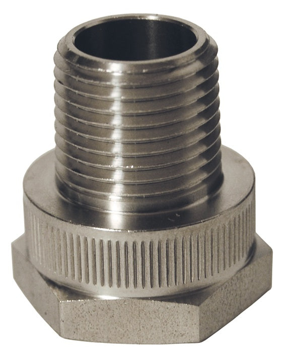 5031208SS by Dixon Valve | Garden Hose Adapter | 3/4" Female GHT Rigid x 1/2" Male NPT | 303 Stainless Steel