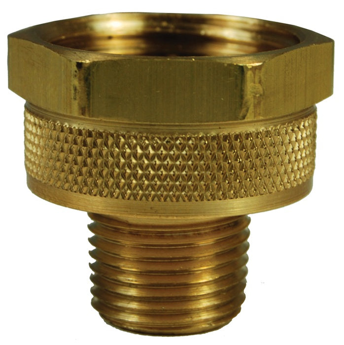 5031212C by Dixon Valve | Garden Hose Adapter | 3/4" Female GHT Rigid x 3/4" Male NPTF x 1/2" Female NPTF | Brass