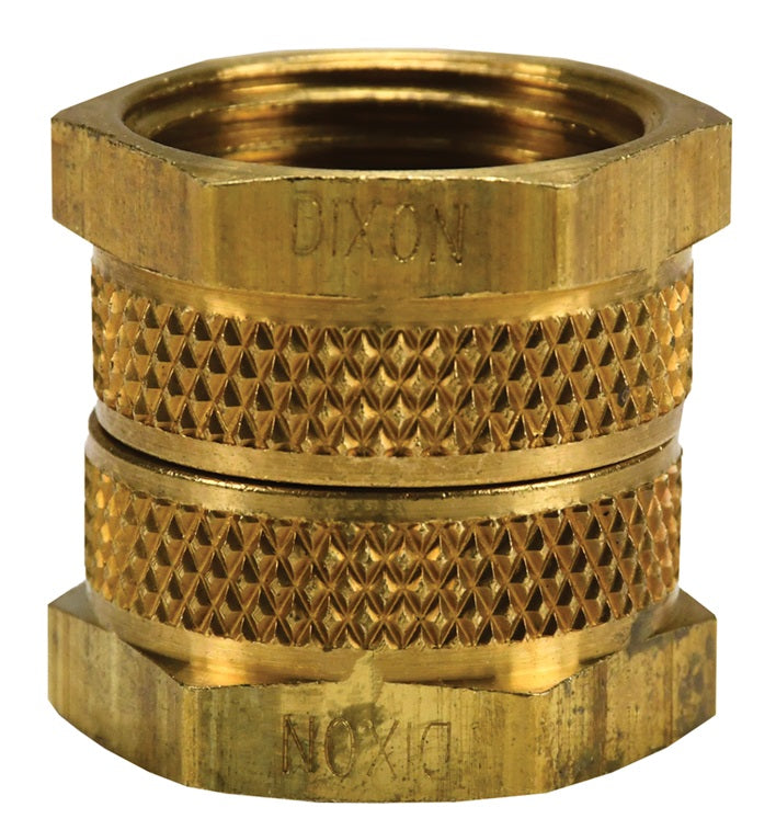 5061212CLF by Dixon Valve | Garden Hose Adapter | 3/4" Female GHT Swivel x 3/4" Female GHT Swivel | Lead-Free Brass