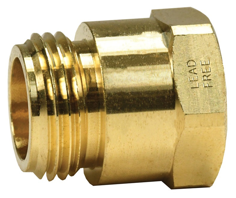 5071212CLF by Dixon Valve | Garden Hose Adapter | 3/4" Male GHT x 3/4" Female NPTF | Lead-Free Brass