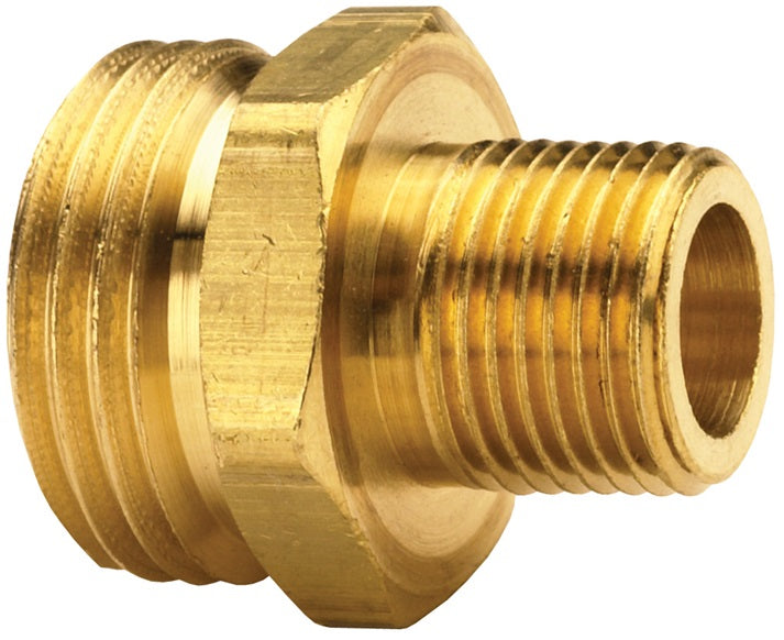 5081212C by Dixon Valve | Garden Hose Adapter | 3/4" Male GHT x 3/4" Male NPTF | Brass