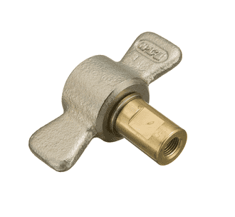 5100-S5-4B Hansen® by Danfoss | Quick Disconnect Coupling | 5100 Series | 1/8" Female NPT x 1/4" Thread to Connect | Socket | NBR Seal | Valved with Wing Nut Less Flange | Brass/Steel