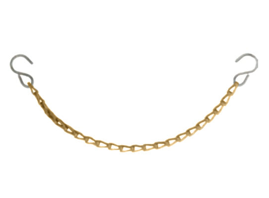 5100560A (C51 Brass) by PT-Coupling | Security Chain For Dust Caps & Dust Plugs | 6" Length | Brass Chain with Hooks