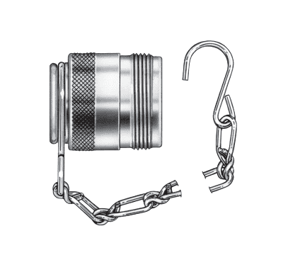FD86-1016-16 Hansen® by Danfoss | Quick Disconnect Coupling | FD86 Series | Dust Plug with Chain | 1" Body Size | Steel